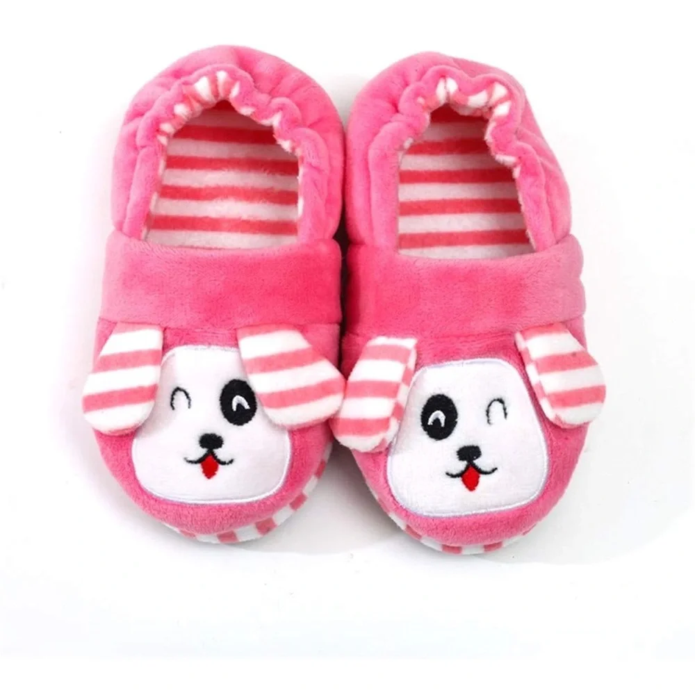 Baby Girls' House Slippers with Non-Slip Rubber:size‎ 11-12